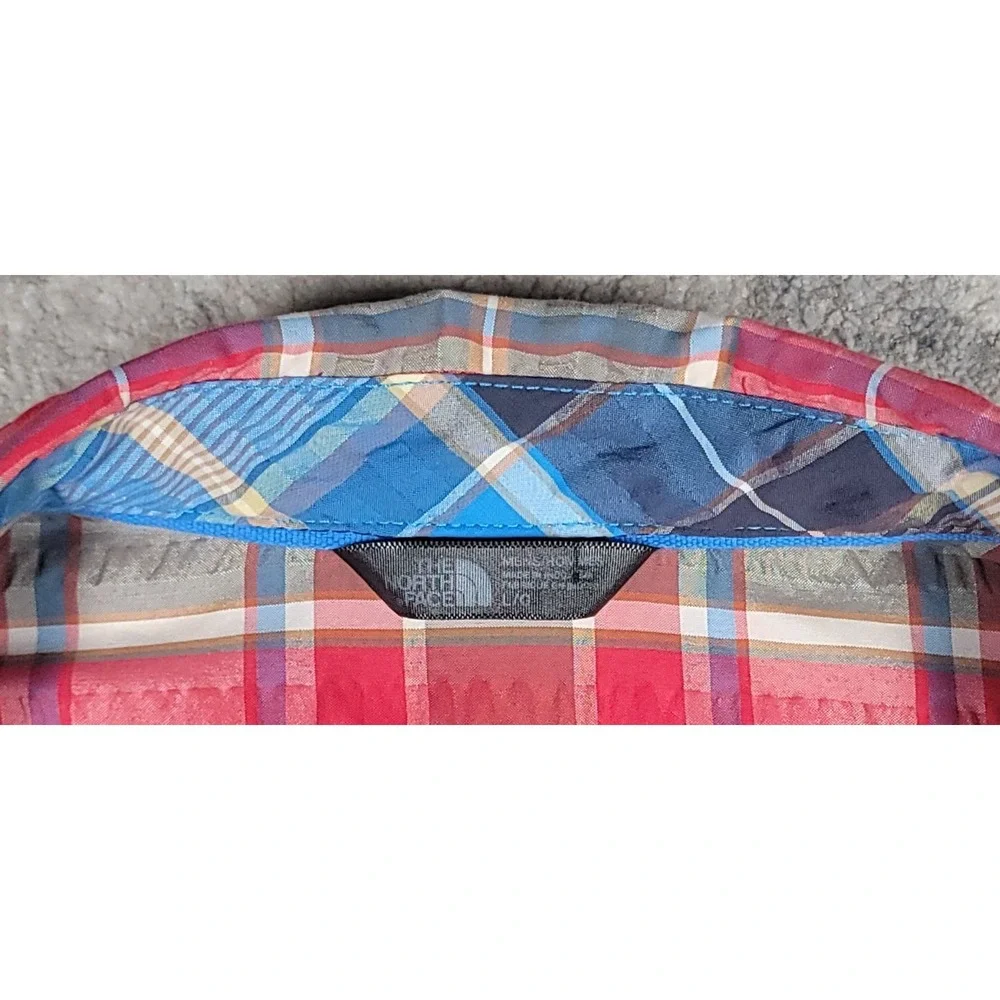 The North Face Men's Multicolor Plaid Short Sleeve Button Down Shirt Sz L